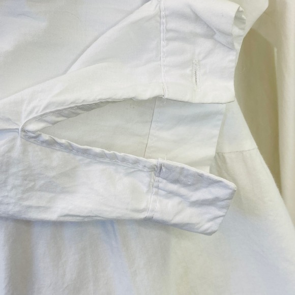 Embroidered Button Down Boxy Top Womens L White Floral Lovely Boho Art to Wear - Picture 8 of 9